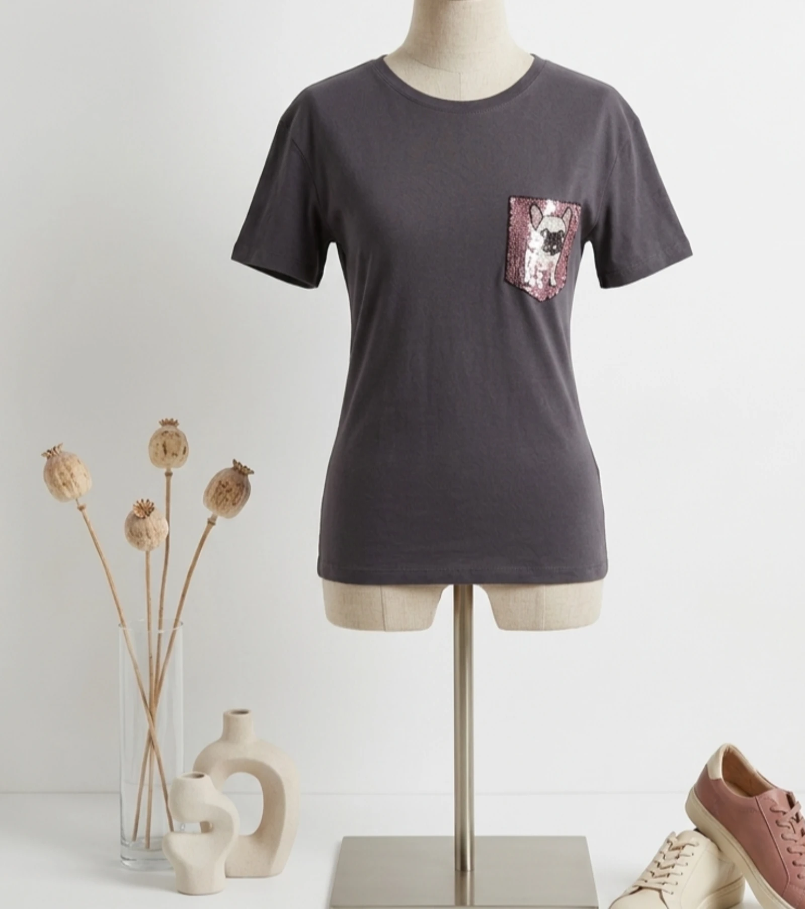 🩶 tee-shirt manches courtes fantaisie femme T38 🩶 – photo 4